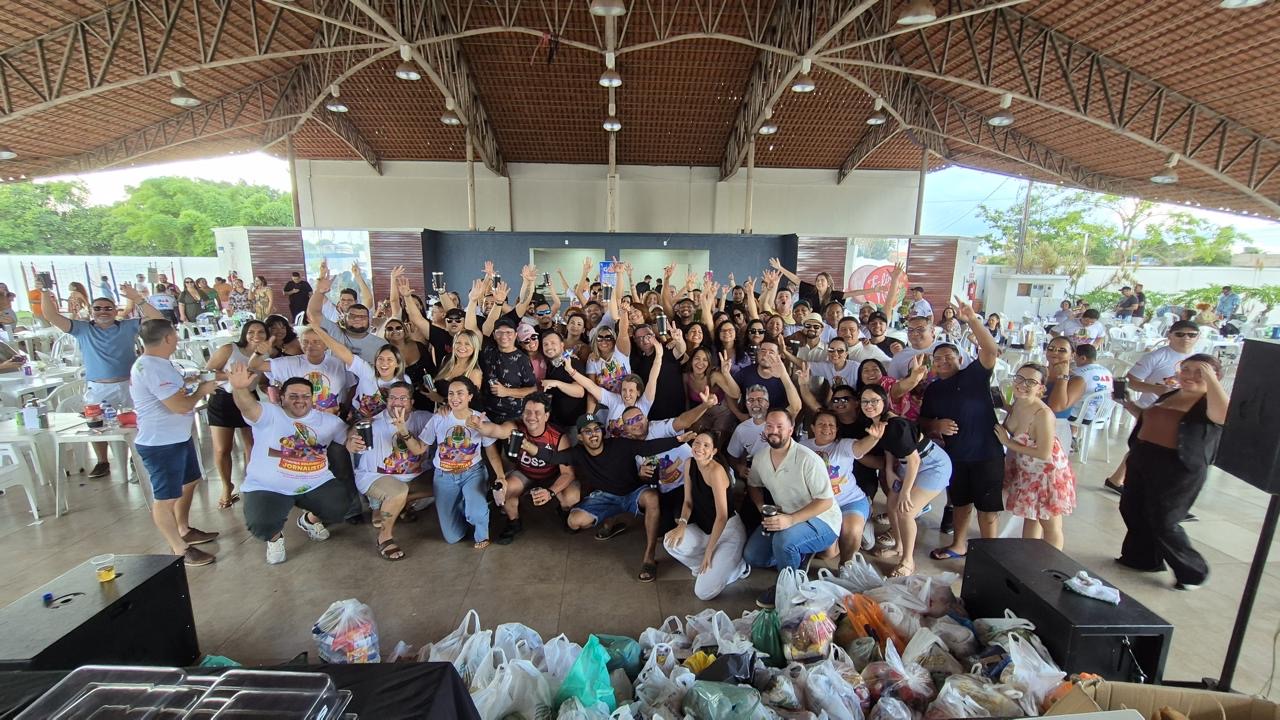 Festa dos Jornalistas arrecada quase uma tonelada de alimentos